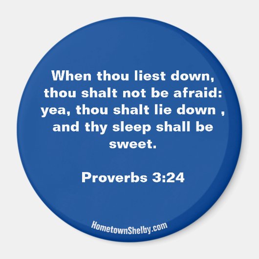 Sprichwörter 3:24 Bible Verse Magnet (Vorne)
