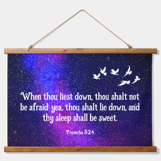 Sprichwörter 3:24 wandteppich mit holzrahmen (Vorne)