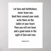 Sprichwörter 3:3-4 18 x 24 poster (Vorne)