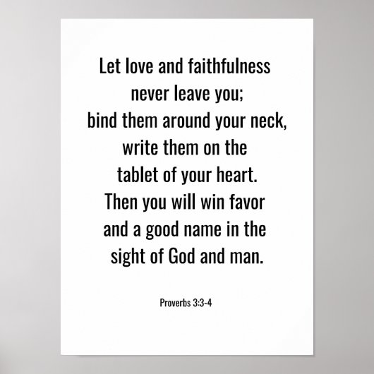 Sprichwörter 3:3-4 18 x 24 poster (Vorne)