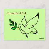 Sprichwörter 3:3-4: Tragbare Bibel Verse Gedächtni Postkarte (Rückseite)