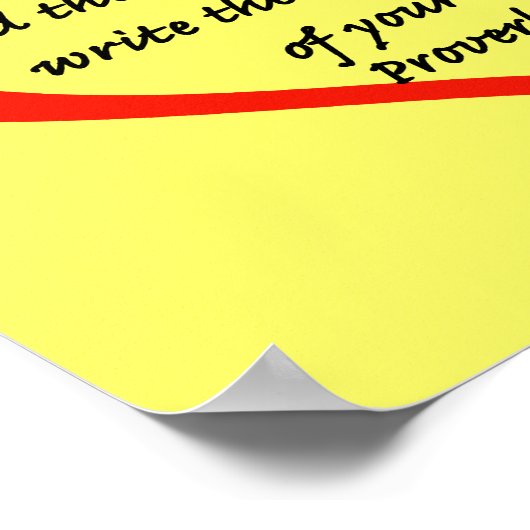 Sprichwörter 3:3 poster (Ecke)