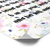 Sprichwörter 3:5-6 Bibelblüten Schicksal des Schic Poster (Ecke)