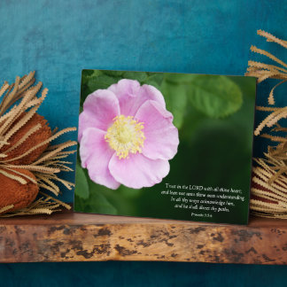 Sprichwörter 3:5-6 Christliche Verse Verse Rosa Bl Fotoplatte