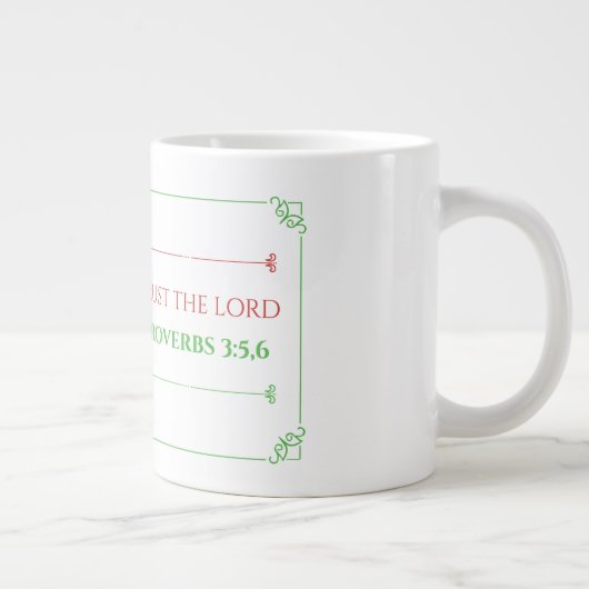 Sprichwörter 3:5,6 Jumbo-Tasse (Rechts)