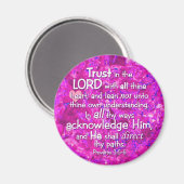 Sprichwörter 3:5-6 KJV Vertrauen in den Herrn Magnet (Vorderseite/Rückseite)