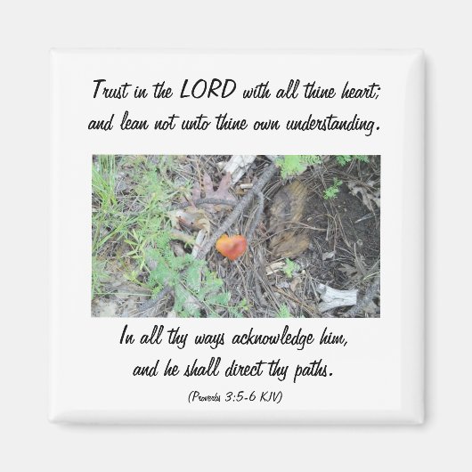 Sprichwörter 3:5-6 magnet (Vorne)