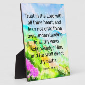 Sprichwörter 3:5-6 Plaque Fotoplatte (Seite)