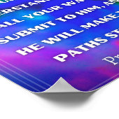 Sprichwörter 3:5-6 Poster (Ecke)