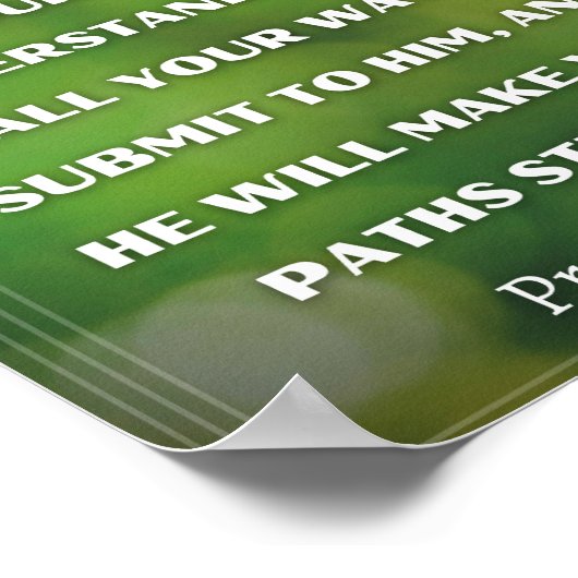 Sprichwörter 3:5-6 Poster (Ecke)