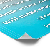 Sprichwörter 3:5-6 Poster (Ecke)