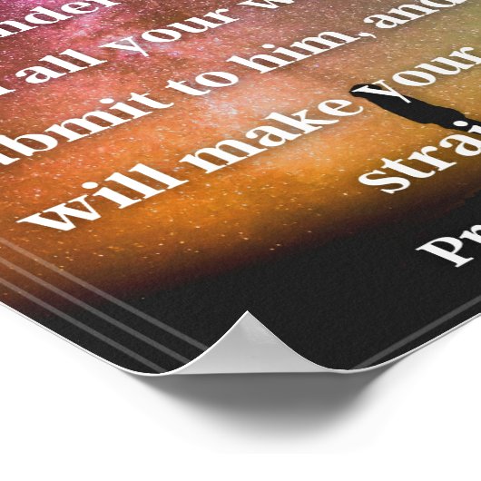 Sprichwörter 3:5-6 Poster (Ecke)