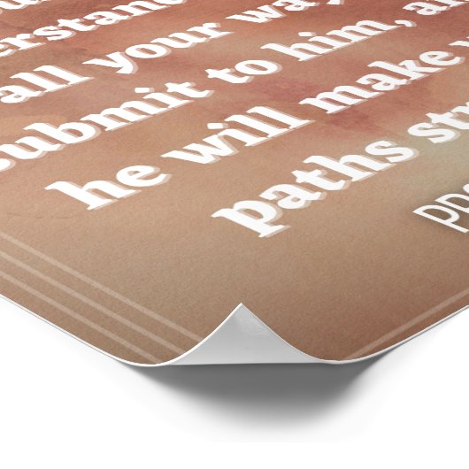 Sprichwörter 3:5-6 Poster (Ecke)