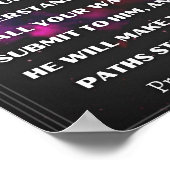 Sprichwörter 3:5-6 Poster (Ecke)