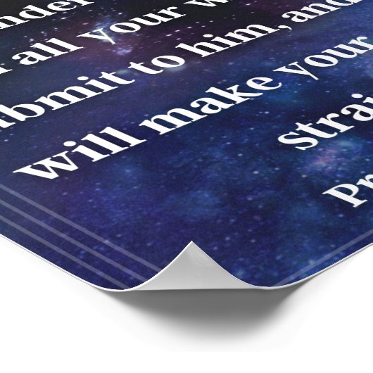 Sprichwörter 3:5-6 Poster (Ecke)