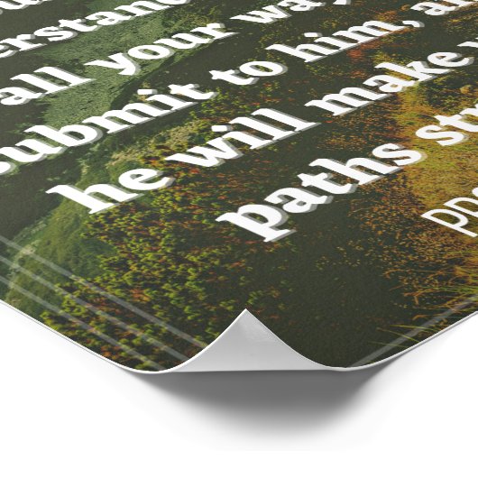 Sprichwörter 3:5-6 Poster (Ecke)