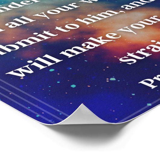 Sprichwörter 3:5-6 Poster (Ecke)