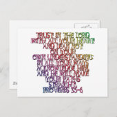 Sprichwörter 3:5-6 postkarte (Vorne/Hinten)