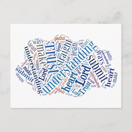 Sprichwörter 3:5-6 postkarte (Vorderseite)