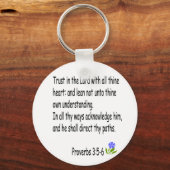 Sprichwörter 3:5-6 Schlüsselkette Schlüsselanhänger (Vorderseite)