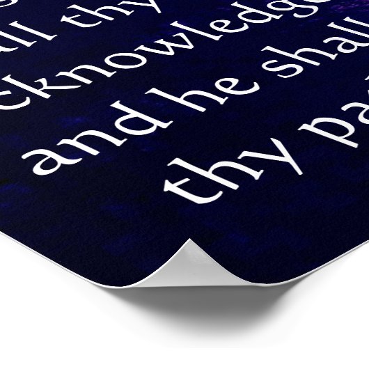 Sprichwörter 3:5-6 Sonnenuntergang Poster (Ecke)