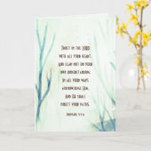 Sprichwörter 3:5-6 Vertraue dem Herrn mit deinem g Karte (Gelbe Blume)