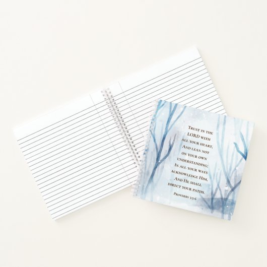 Sprichwörter 3:5-6 Vertraue dem Herrn mit deinem g Notizblock (Innenseite)