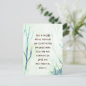 Sprichwörter 3:5-6 Vertraue dem Herrn mit deinem g Postkarte (Stehend Vorderseite)