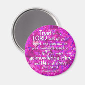 Sprichwörter 3:5-6 Vertrauen in den Herrn Magnet (Vorderseite/Rückseite)