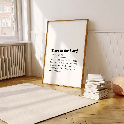 Sprichwörter 3:5-6 Vertrauen in den Herrn Poster