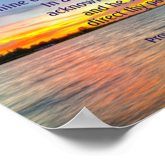 Sprichwörter 3:5-6 Vertrauen in den LORD Poster (Ecke)