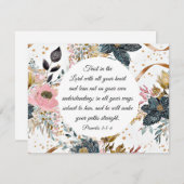 Sprichwörter 3:5-6 Vertrauen in die Lord Bible Ver (Vorne/Hinten)