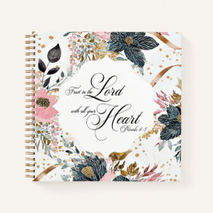 Sprichwörter 3:5-6 Vertrauen in die Lord Bible Ver Notizblock