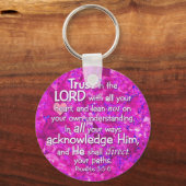 Sprichwörter 3:5-6 Vertrauen in die Lord Bible Ver Schlüsselanhänger (Vorderseite)