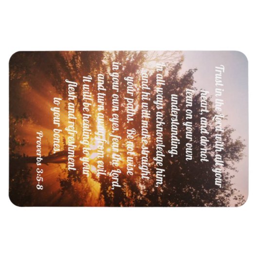 Sprichwörter 3:5-8 magnet (Horizontal)