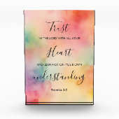 Sprichwörter 3:5 Bibelverse Acryl Fotoblock (Vorderseite)