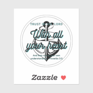 Sprichwörter 3:5 Bibelverse Glaubensgrundverankeru Aufkleber