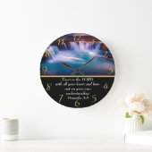 Sprichwörter 3:5 Christlich Glaube an einen Wasser Große Wanduhr (Zuhause)