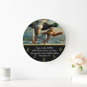 Sprichwörter 3:5 Christlicher Glaubenskreuz mit En Große Wanduhr (Zuhause)