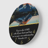 Sprichwörter 3:5 Christlicher Glaubenssee Große Wanduhr (Winkel)