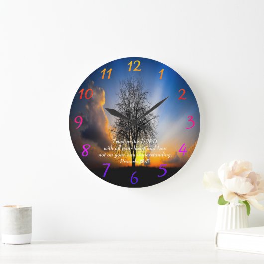 Sprichwörter 3:5 große wanduhr (Zuhause)