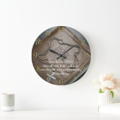 Sprichwörter 3:5 Heilige Bibel mit Kreuz Große Wanduhr (Zuhause)