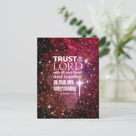 Sprichwörter 3:5 postkarte (Stehend Vorderseite)