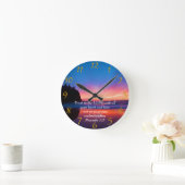Sprichwörter 3:5 schöner Ozean und der Sky Large C Runde Wanduhr (Zuhause)