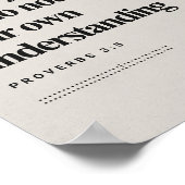 Sprichwörter 3:5 - "Vertrauen in den Herrn" Bibelv Poster (Ecke)