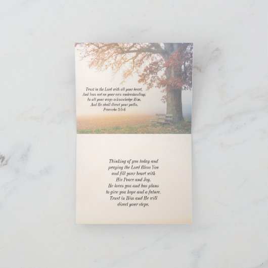 Sprichwörter 3:5 Vertrauen in den Herrn mit all eu Karte (Innenseite)