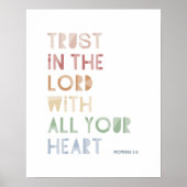 Sprichwörter 3:5 Vertrauen in den Herrn mit all eu Poster (Vorne)