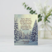 Sprichwörter 3:5 Vertrauen in den Herrn mit all eu Postkarte (Stehend Vorderseite)