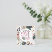 Sprichwörter 3:5 Vertrauen in die Lord Bible Verse Quadratische Visitenkarte (Stehend Vorderseite)