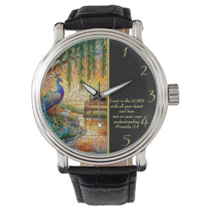 Sprichwörter 3:5 Weiße Kirche Armbanduhr